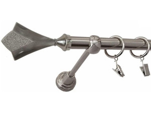 Karnisz ozdobny WZ 3 , 200 cm, kolor stalowy