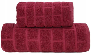 Ręcznik Brick 70x140 Greno czerwony Red Wine