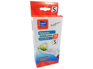 Rękawice jednorazowe lateks. Ravi 10 szt rozmiar S