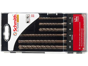 Wiertła do betonu SDS plus Schmith zestaw 6 sztuk