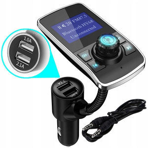 Transmiter Fm Bluetooth Usb Ładowarka Głośnomówący