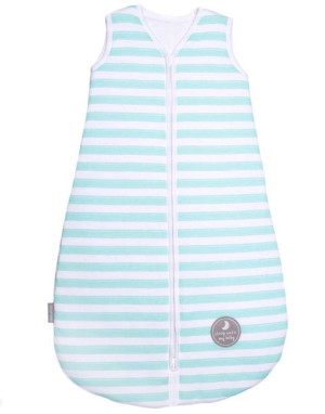 Śpiworek do spania dla niemowląt | NATULINO® COSYNITES | Mint Stripes & Whi