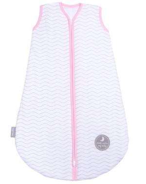 Śpiworek do spania dla niemowląt | NATULINO®COSYNITES | White Waves & Pink