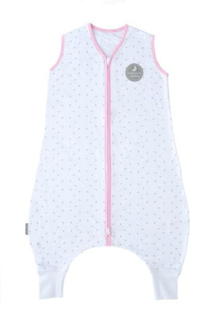 Śpiworek do spania z nogawkami  | NATULINO® LITTLE WALKERS | White Leaves &