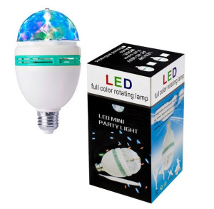 Żarówka Disco 3led Rgb Laser Projektor Kula 3w E27