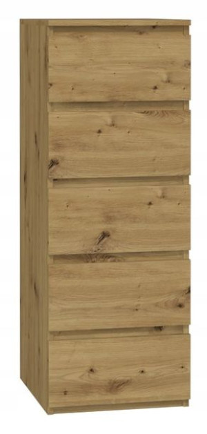 Duża Komoda Szafka 5 Szuflad Malwa W5 Dąb Artisan