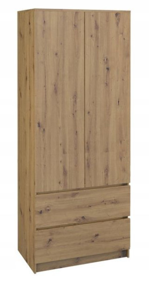 Szafa Garderoba Malwa Ss-90 2 Szuflady Dąb Artisan