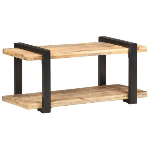 Szafka pod TV, 90x40x40 cm, surowe drewno mango