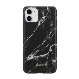 Crong Marble Case - Etui iPhone 11 (czarny)