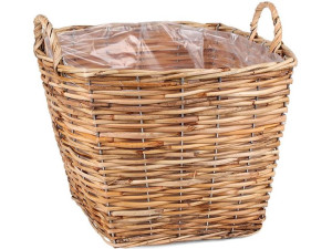 Koszyk rattanowy kwadratowy, uszy, folia GD 6112,5,5