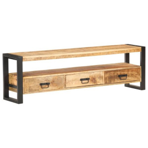 Szafka pod telewizor, 150x30x45 cm, lite surowe drewno mango