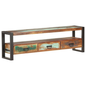 Szafka pod telewizor, 150 x 30 x 45 cm, lite drewno odzyskane