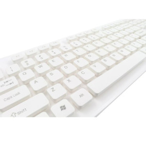 Biała klawiatura wyspowa PC USB wodoodporna