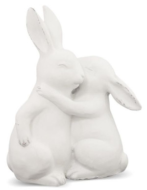 Figurka Królik sztuczny kolor biały wys.24cm