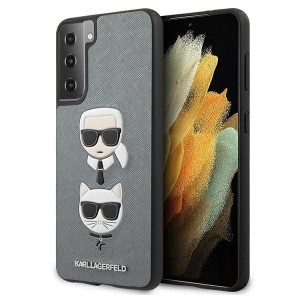 Etui Karl Lagerfeld KLHCS21MSAKICKCSL Samsung Galaxy S21+ Plus srebrny/silv