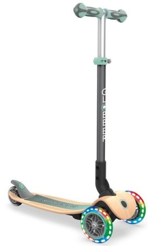 Hulajnoga 3-kołowa Globber Primo Foldable Wood Lights 436-206 Pastel Green