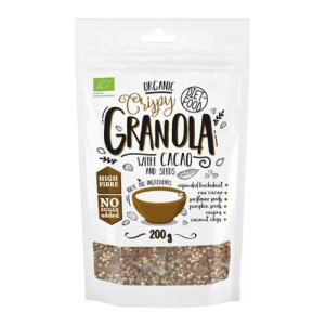 DIET FOOD Granola Organic with Cocoa and Seeds - 200g - Organiczna Granola