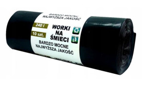 Worki na śmieci 240L mocne gruz 100 szt PREMIUM