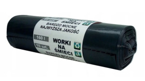 Worki na śmieci 160L mocne gruz 100 szt PREMIUM