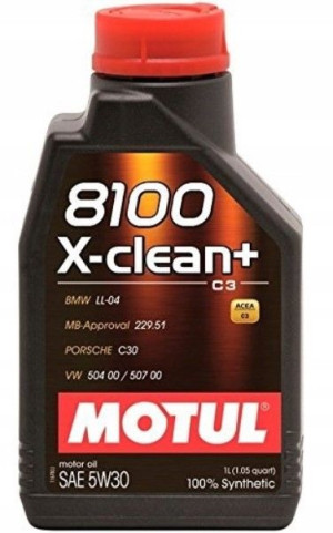 Olej silnikowy MOTUL 5W30 8100 X-CLEAN+ C3 1L