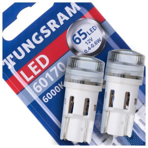 Żarówki samochodowe TUNGSRAM LED 6000K W5W T10 12V 0.5W, 2 szt.