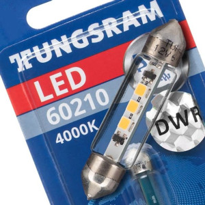 Żarówka samochodowa TUNGSRAM LED 4000K C5W 41mm 12V 0.5W