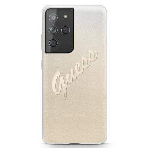 Guess Gradient Script Samsung S21 Ultra - Gold