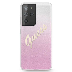 Guess Gradient Script Samsung S21 Ultra - Pink