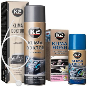 Zestaw K2 (KLIMA DOKTOR + KLIMA FRESH) do odgrzybiania i czyszczenia klimat