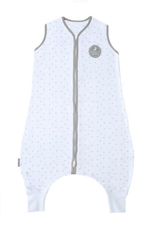 Śpiworek do spania z nogawkami  | NATULINO® LITTLE WALKERS | White Leaves &