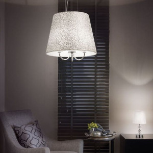 Lampa wisząca LE ROY SP3 chrom 079387 Ideallux