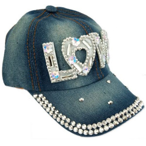 Czapka Jeans Bejsbolówka Love 52 Cm Regulacja