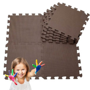 Puzzle Piankowe Mata Edukacyjna Do Ćwiczeń Dywan Brąz