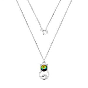 Naszyjnik z kotkiem z kryształem Swarovski /1044/