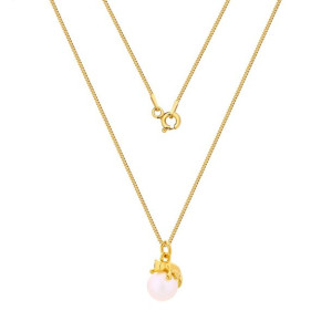 Naszyjnik z kotkiem z perełką Swarovski /1051/