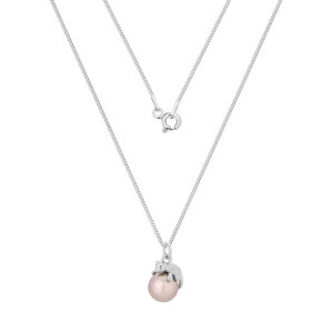 Naszyjnik z kotkiem z perełką Swarovski /1054/