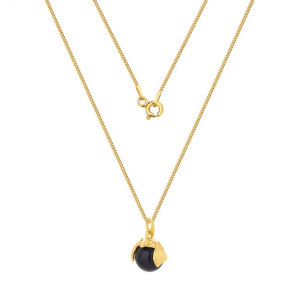 Naszyjnik z nietoperzem z perełką Swarovski /1055/