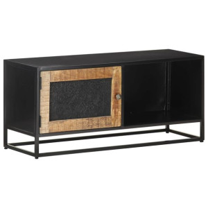 Szafka pod TV, 90x30x40 cm, surowe drewno mango