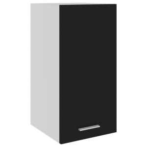 Szafka wisząca, czarna, 29,5x31x60 cm, płyta wiórowa