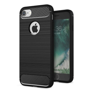 Etui IPHONE SE 2020 Pancerne Carbon czarne