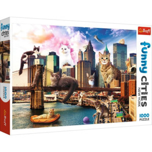 Puzzle 1000 elementów - Koty w Nowym Jorku - Trefl
