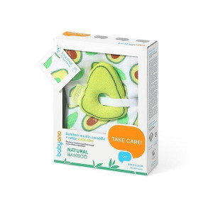 Babyono 536/01 Otulacz bambusowy + grzechotka