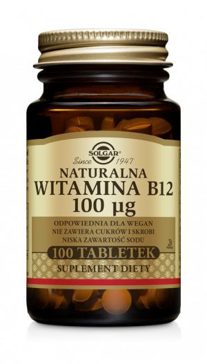 SOLGAR Witamina B12 100mcg Naturalna - 100 tabletek