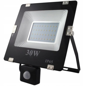 Halogen LED 30W IP65 czujnikruchu zmierzchu lampa