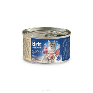 Brit Premium by Nature Cat Chicken with Beef Kurczak Wołowina Pasztet Dla K