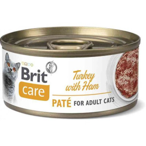 Brit Care Cat Turkey Pate with Ham Indyk I Szynka Mokra Karma Dla Kota 70 g