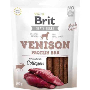 Brit Jerky Venison Protein Bar Dziczyzna Przysmak Dla Psa 200 g
