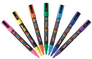 Marker Plakatowy Uni Posca Pc-3m 7 Kolorów