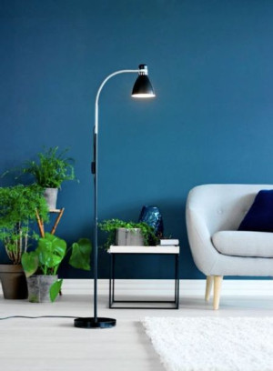 Lampa stojąca podłogowa HANSSON czarna 155 cm Jysk