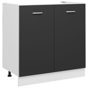 Szafka pod zlew, szara, 80x46x81,5 cm, płyta wiórowa